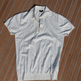 The Cashmere Silk Cotton Blend Short Sleeve Polo