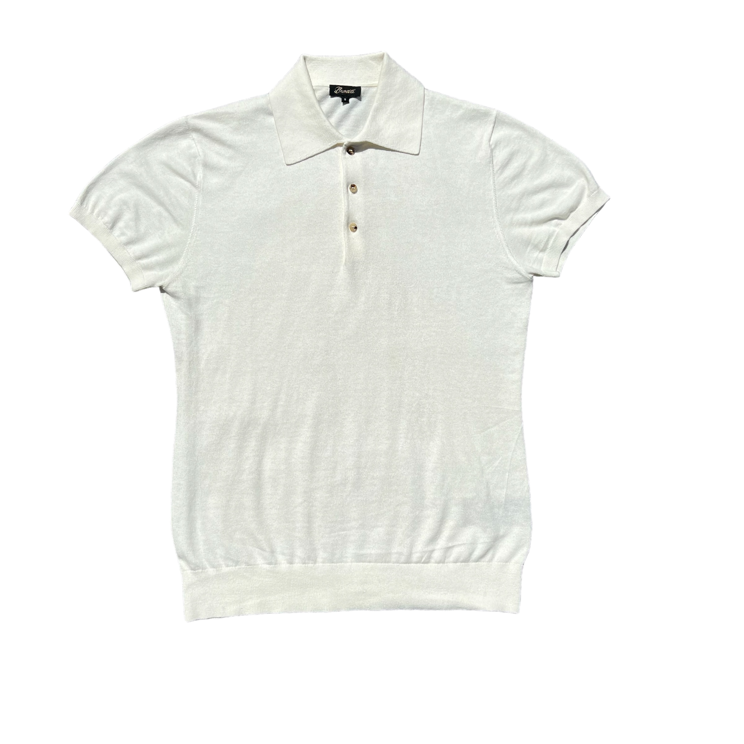 The Cashmere Silk Cotton Blend Short Sleeve Polo